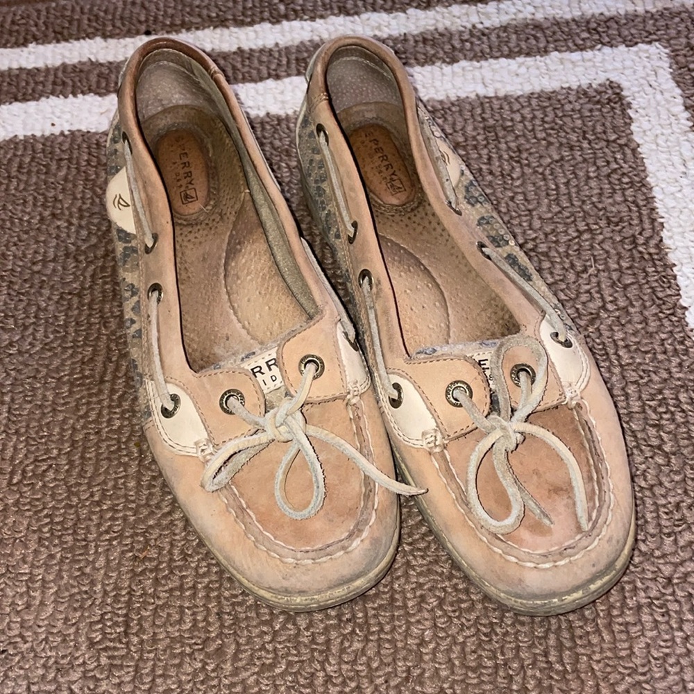 Cheetah leopard sequin Sperry shoes